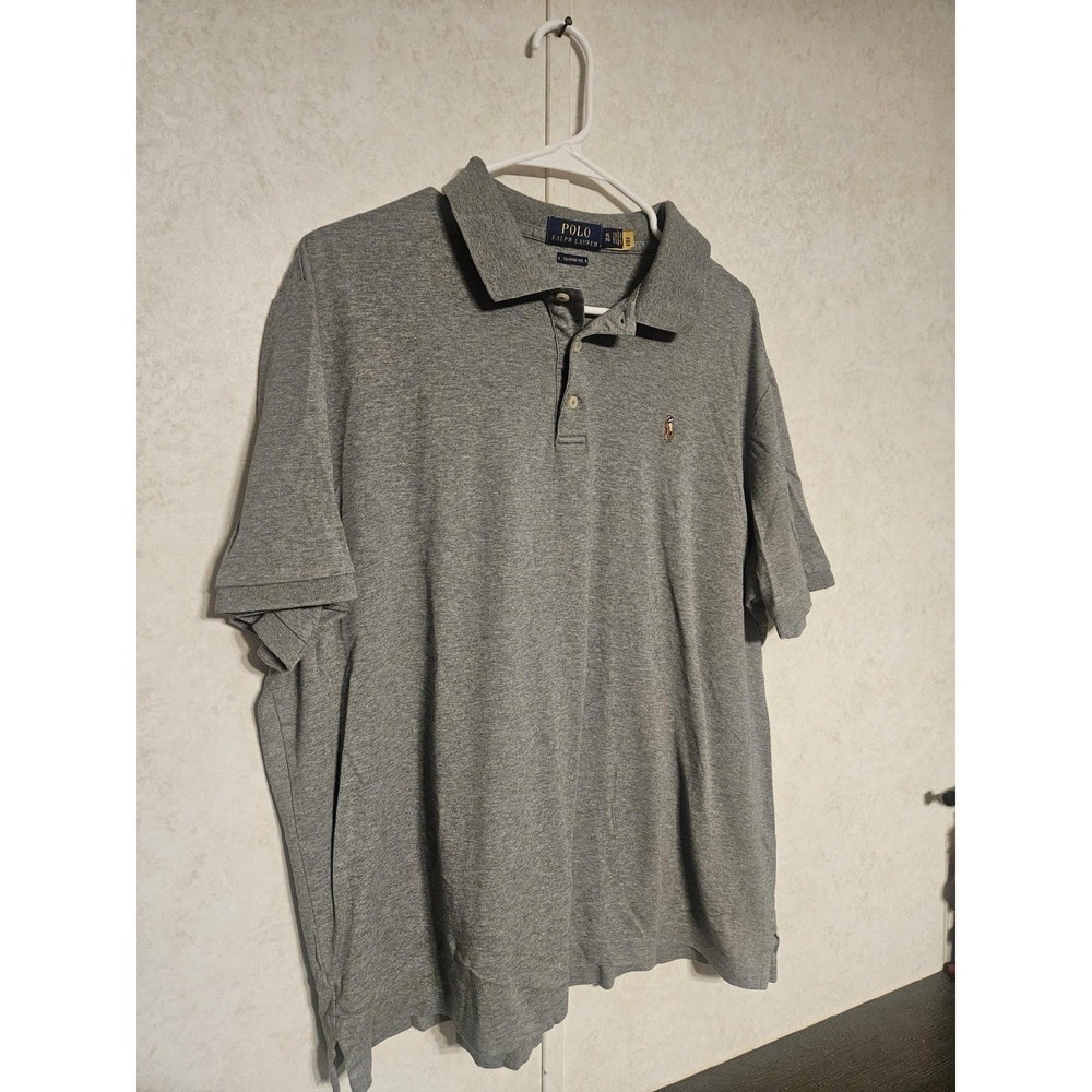 Polo Ralph Lauren‎ Polo Mens XL Classic Fit Short Sleeve Gray Preppy Cotton